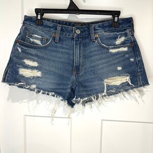Abercrombie & Fitch Low Rise Distressed Jean Shorts Size 27/4